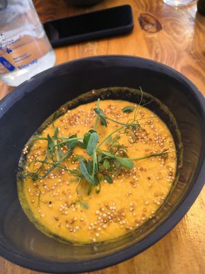 Carrot soup at La Belle Verte in Toulouse