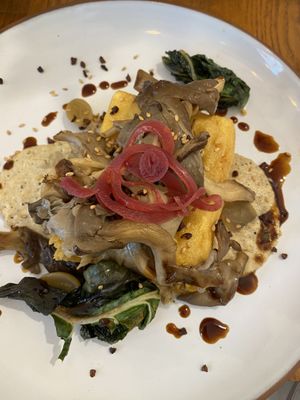 Panisse with oyster mushrooms   at La Belle Verte in Toulouse