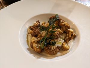 Roasted cauliflower soup at La Belle Verte in Toulouse