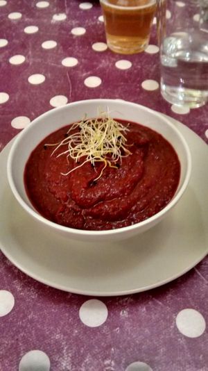 Beetroot cream at La Belle Verte in Toulouse