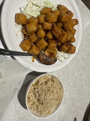 Orange tofu   at China Bowl Asian Cuisine in Lahaina