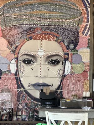 Beautiful artwork in restaurant   at The Ginger Mule in Houston