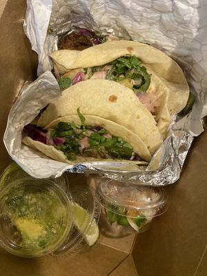 Fish tacos   at The Ginger Mule in Houston