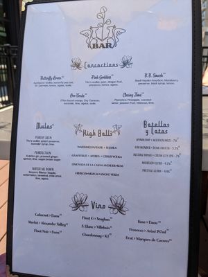 Menu at The Ginger Mule in Houston