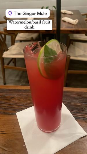 Agua Fresca. Watermelon/basil.  at The Ginger Mule in Houston