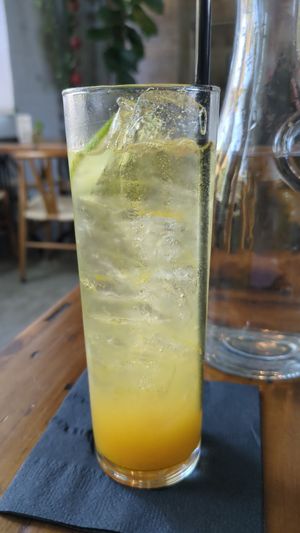 Ginger Flame Mocktail at The Ginger Mule in Houston