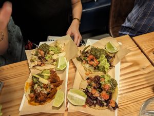 4 kinds of tacos at Candle in New York City