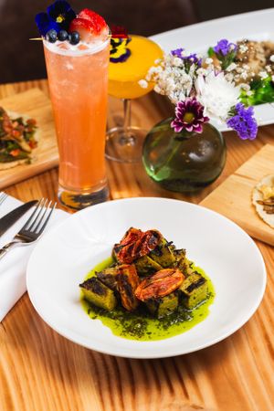 Seitan Chimichurris Skewers at Candle in New York City