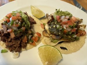 1 mushroom taco and 1 jackfruit   at Candle in New York City