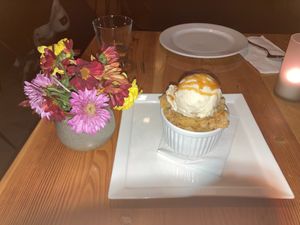 Apple crumble at Candle in New York City