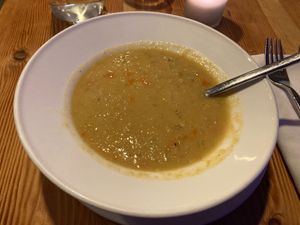 Pea soup at Candle in New York City