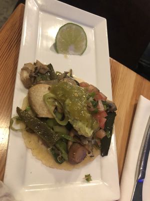 Wild mushrooms and poblano peppers gf/nf/sf  at Candle in New York City