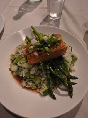 Vegan teriyaki salmon at Candle in New York City