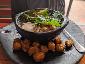 Ramen with fried tofu at Tribu de Fuego in Bogota
