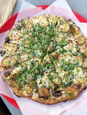 Potato pizza at Sliver Pizzeria   in Lafayette