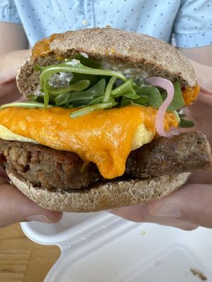 Vegan breakfast sandwich   at January Coffee in Boulder