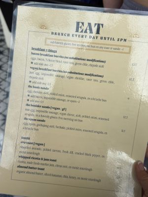 Menu September 2025  at January Coffee in Boulder