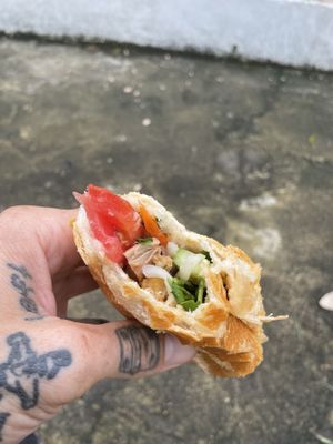 Freshest tomato I have had in Southeast Asia   at Banh MI Vegan - Stall in Ho Chi Minh City