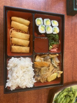 tofu bento box  at ChopstiX in Prague