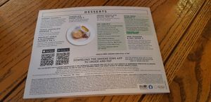 Menú vegano/vegetariano: postres at Windmill Inn in York