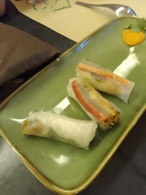 Spring rolls at Green Inn - Nhà hàng thuần chay in Hanoi