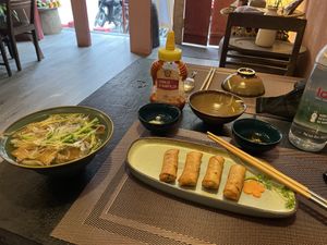 Delicious Pho and the purple chai tea is a must !  A great find!   at Green Inn - Nhà hàng thuần chay in Hanoi