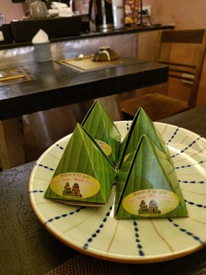 Dessert, sticky black rice inside at Green Inn - Nhà hàng thuần chay in Hanoi