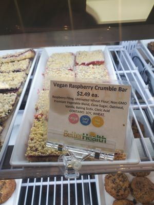 Rasberry crumble bar at Better Health Market in Dearborn