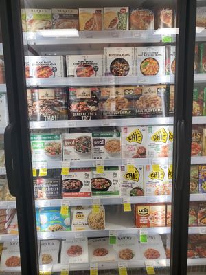 Plant-based frozen meals at Better Health Market in Dearborn