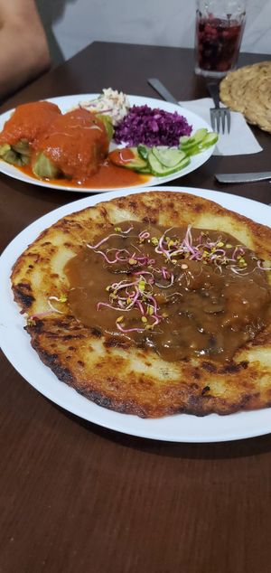 One big place with mushroom sauce! at Karrotka in Torun