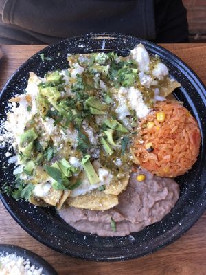 Chilaqiules   at Penelope's Vegan Taqueria - Andersonville in Chicago