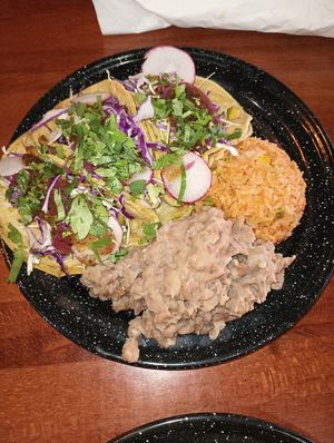 (3) tacos w/rice&beans at Penelope's Vegan Taqueria - Andersonville in Chicago