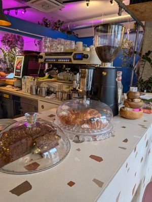 baked goods on display at Flora et Labora in Milan