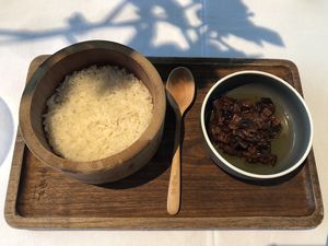 Rice with mushrooms  at King's Joy 京兆尹 in Beijing