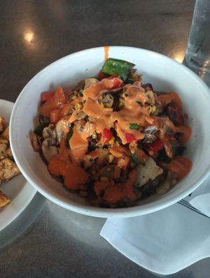 Bionic breakfast. at Ria's Bluebird in Atlanta