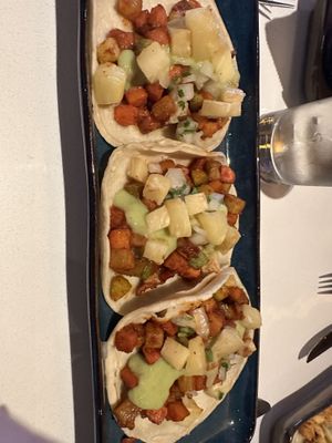 Vegan el pastor tacos   at Mexican Bar Company in Plano