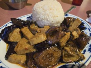 Sichuan/Szechuan Vegan Chicken & Eggplant at Royal Dragon in Georgetown