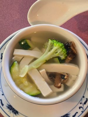 Tiny veggie soup at Royal Dragon in Georgetown