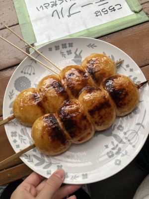 yaki are huge but light  at Yaki Manju Shimamura in Gunma