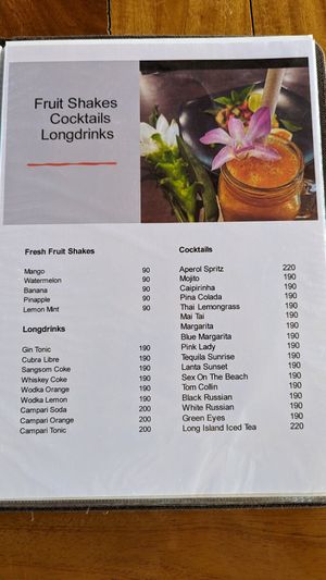 Drinks at Sabai Sabai Viewpoint & Lounge in Koh Lanta