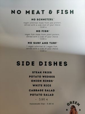 English menu at Das Delicious in Vienna