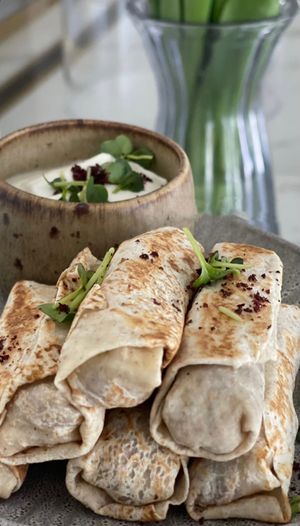 Quzi filled with basmati rice & vegetables, served with Chatni Sauce!!! at Sieben by Hanaa in Buehl