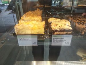 Apple cake & blueberry cake. at Espresso House in Wiesbaden