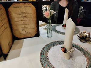 Tisch-Deko an unserem Platz at Baan Sukhothai in Augsburg