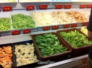 Hot pot ingredients. take as much as you want.  at Chien Yen Shabu Shabu in Taoyuan