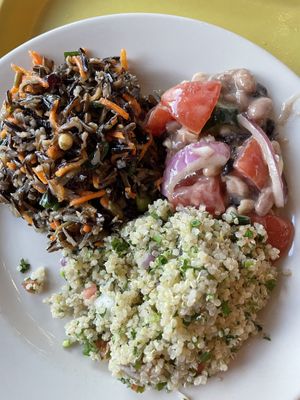 Wild rice salad, three sisters salad & quinoa tabouleh  at Mitsitam Native Foods Cafe in Washington