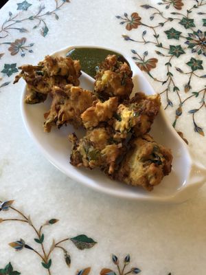 Vegetable Pakoras (vegan)  at Breads of India in Berkeley
