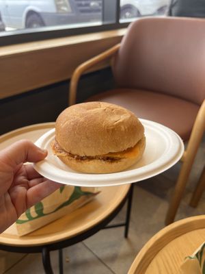 Breakfast roll  at Starbucks in Moorooka