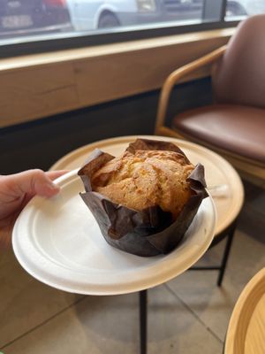 Orange and poppy seed muffin   at Starbucks in Moorooka