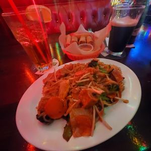 Pad thai at The Roost Cocktails in Los Angeles